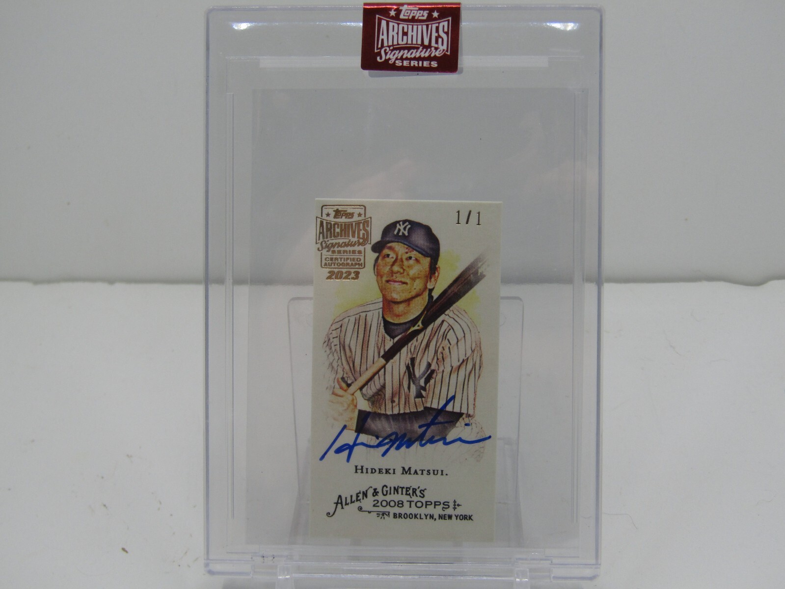 HIDEKI MATSUI 2023 TOPPS ARCHIVES ENCASED AUTOGRAPH AUTO! #1
