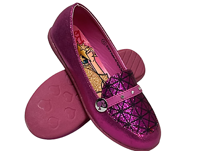 Girls Barbie Shoes Glitter Slip On Shoes Kids Character Gift Party Casual Size