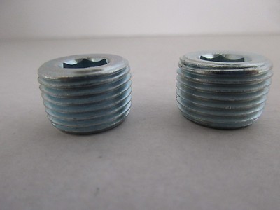 3/8" NPT PIPE FITTING PLUGS "CHROME" INTAKE WATER PUMP SB & BB FORD SBC BBC#4542
