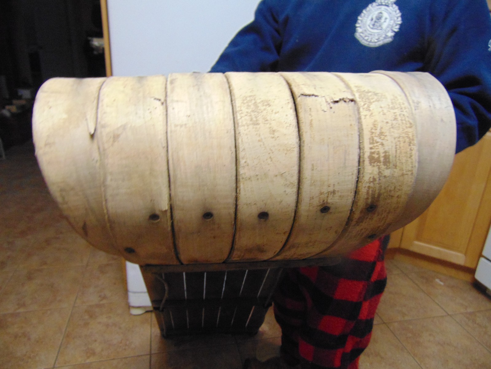 vintage wooden snow toboggan slep  54