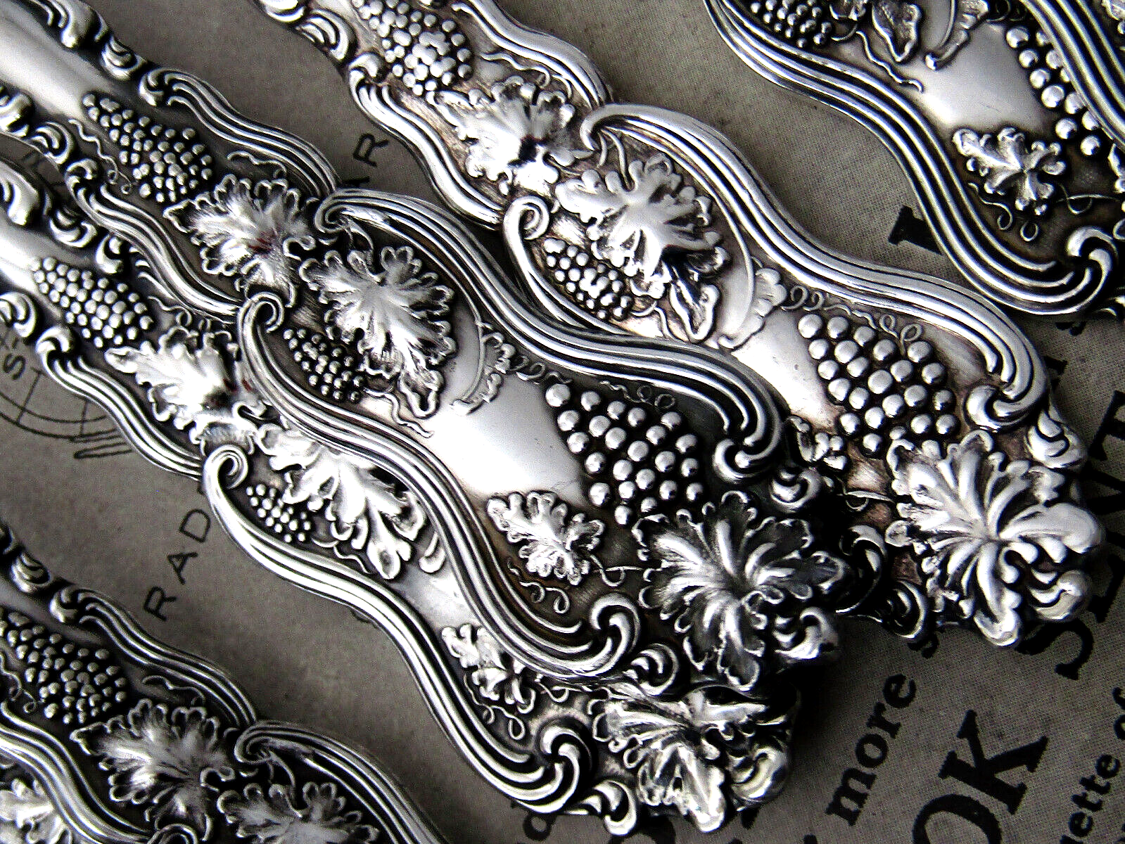 ❤️ MOSELLE AMERICAN SILVER LUNCH FORK 7” ART NOUVEAU c.1906- SOLD BY PC