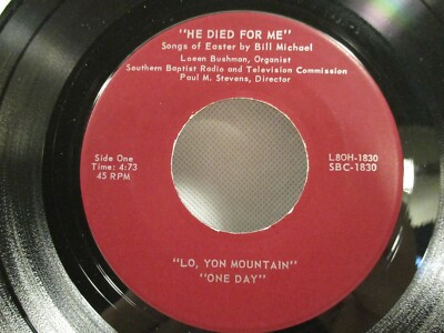 Bill Michael He Died For Me 1960 45 EP Record Songs Of Easter Southern Baptist