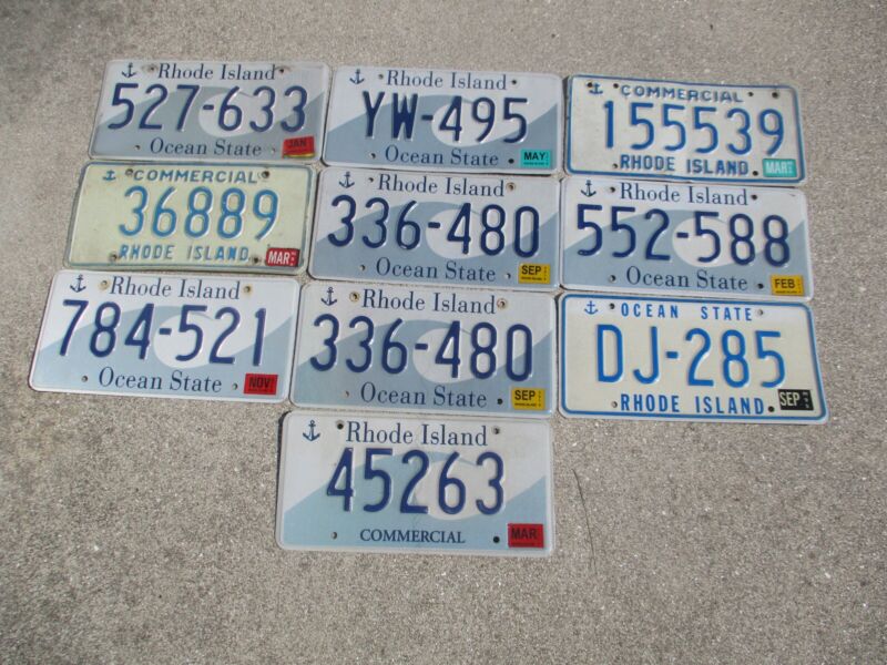 10 Rhode Island license plate lot for collecting or decorating man cave #  2