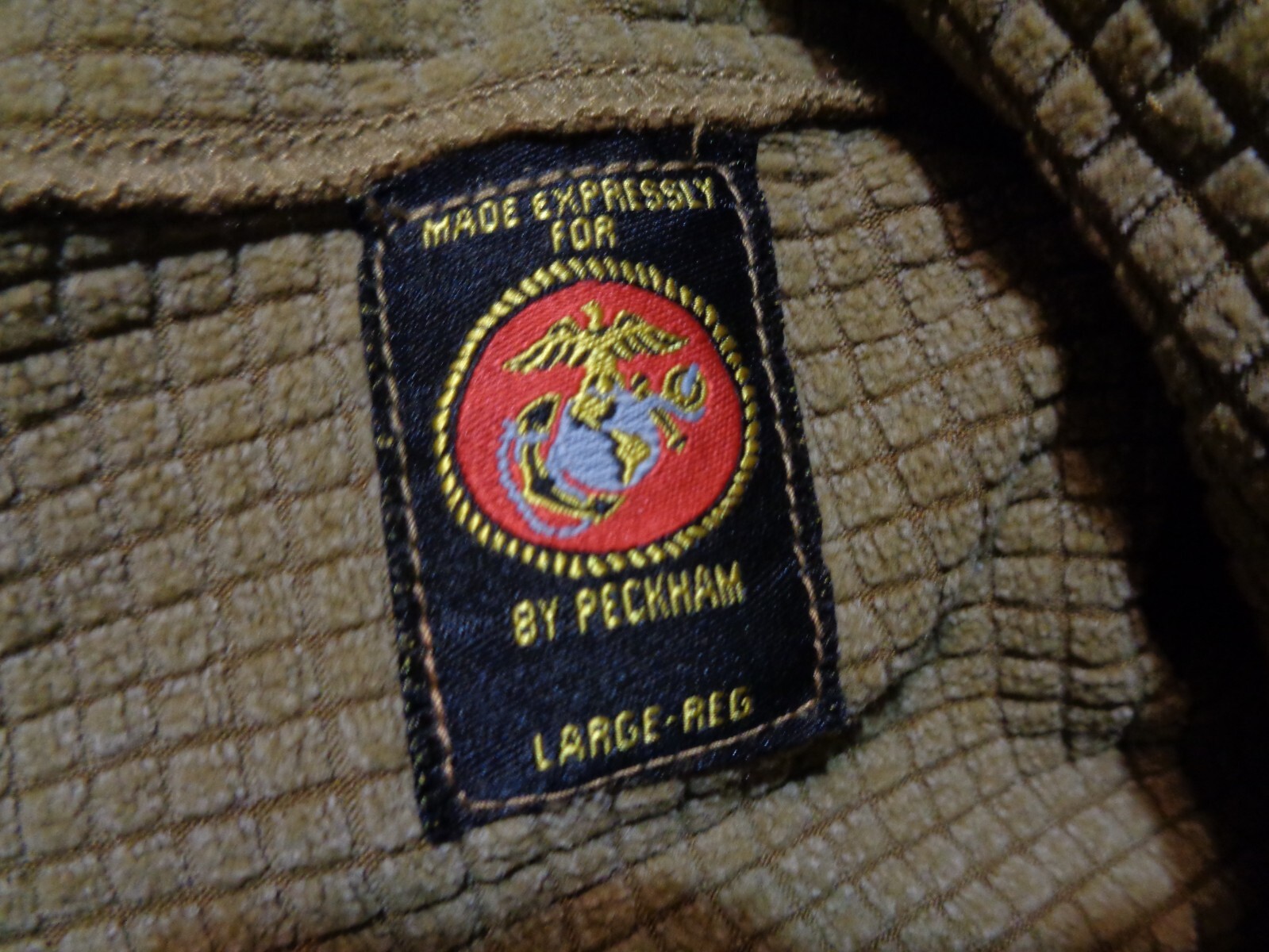 USMC Polartec FROG Grid Fleece 1/2 Zip Pullover Large Regular Coyote Brown  LR