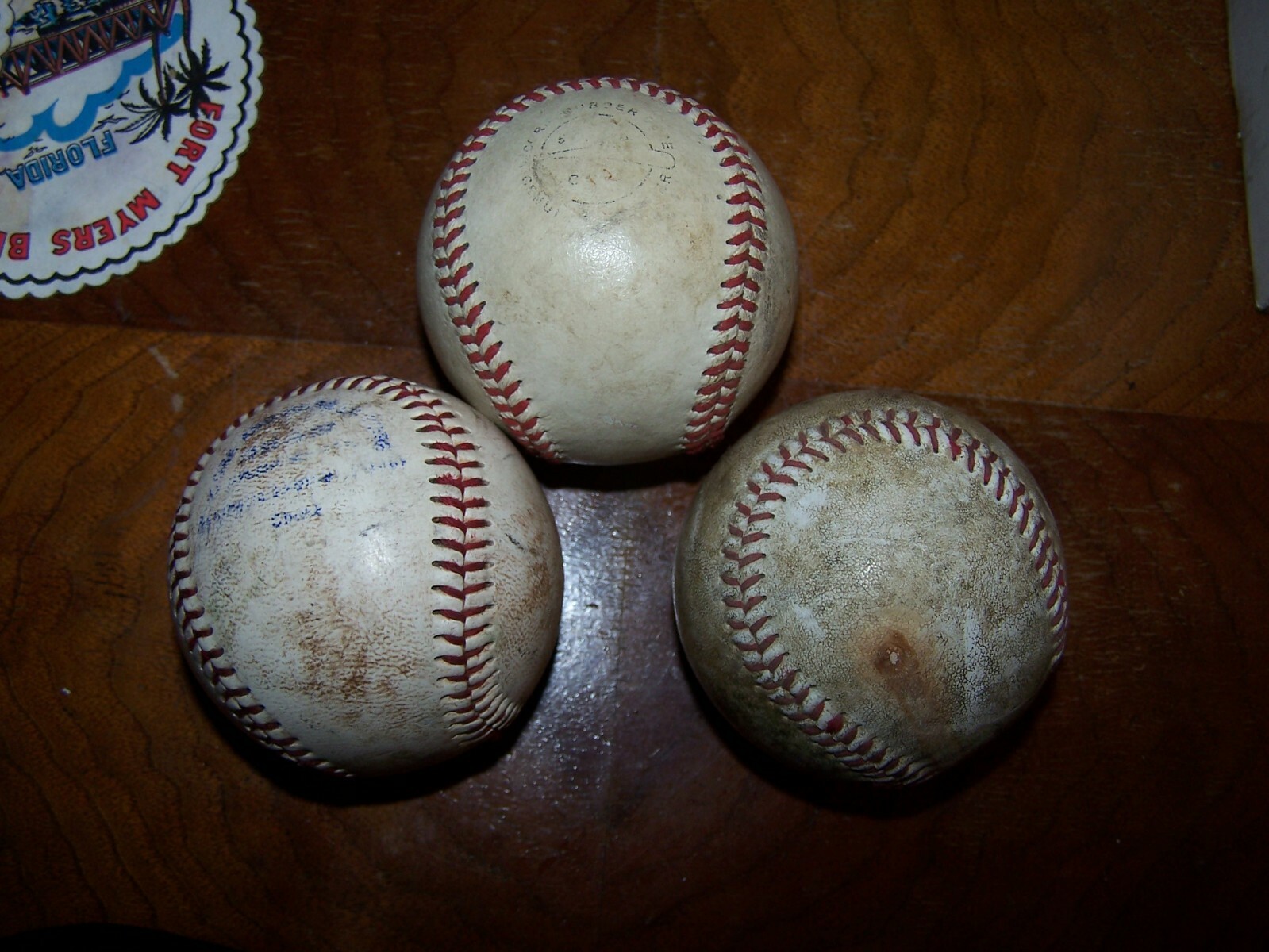 Lot of 3 Vintage Baseballs