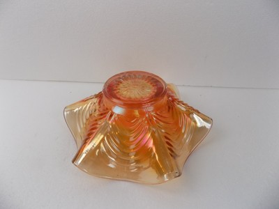 CANDY DISH - NICE AMBER GLASS CANDY DISH