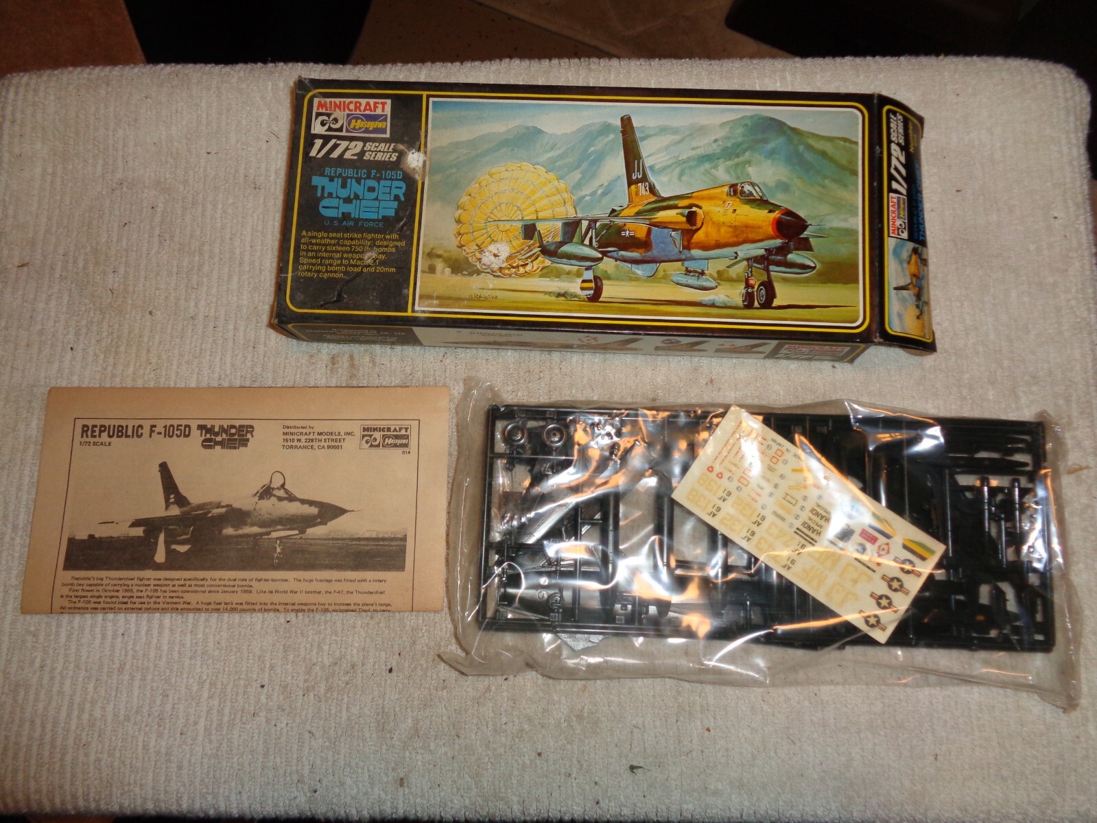 HASEGAWA # 014 REPUBLIC F-105D THUNDER CHIEF U S AIR FORCE 1