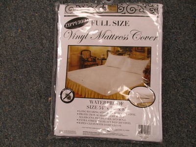 BETTER HOME DELUXE VINYL ZIPPERED MATTRESS COVER & PROTECTOR FULL SIZE zippered