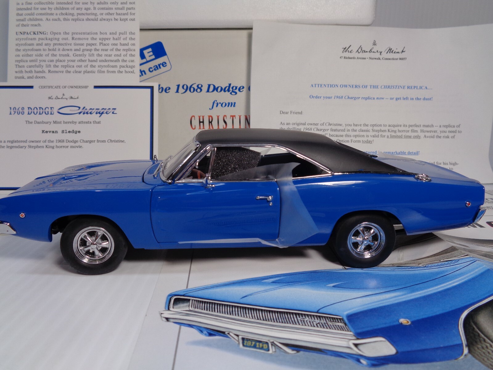 DANYBURY MINT RARE 1968 DODGE CHARGER FR 