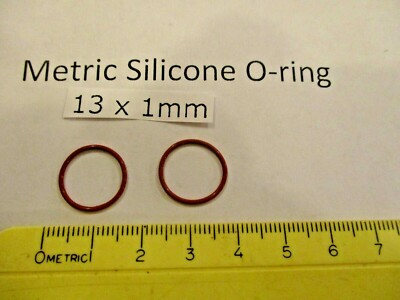 13mm ID x 15mm OD x 1mm thick SILICONE O-ring.  Quan 2.