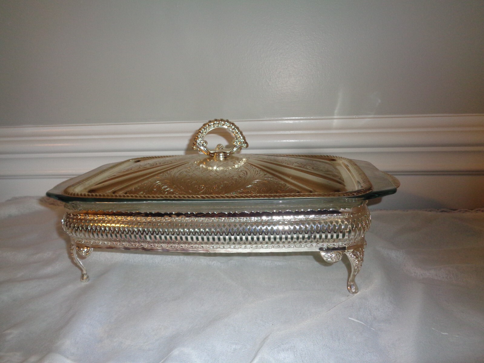 Vtg Mayell Silver Plated Ep on Steel 2 Qt Casserole Dish