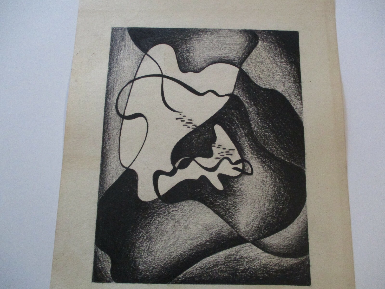 ARTHUR SHERMAN DRAWING  ANTIQUE 1940'S CUBISM  ABSTRACT MODERNIST EXPRESSIONISM