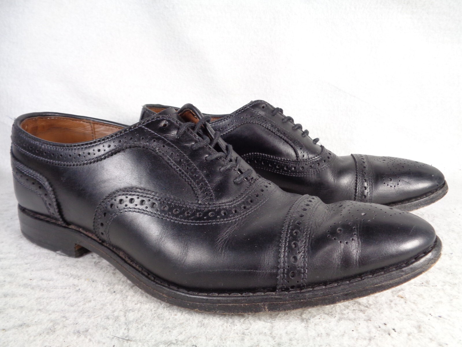 通販サイト一覧 Allen Edmonds Strand Black Leather Medallion Dress Shoes 靴