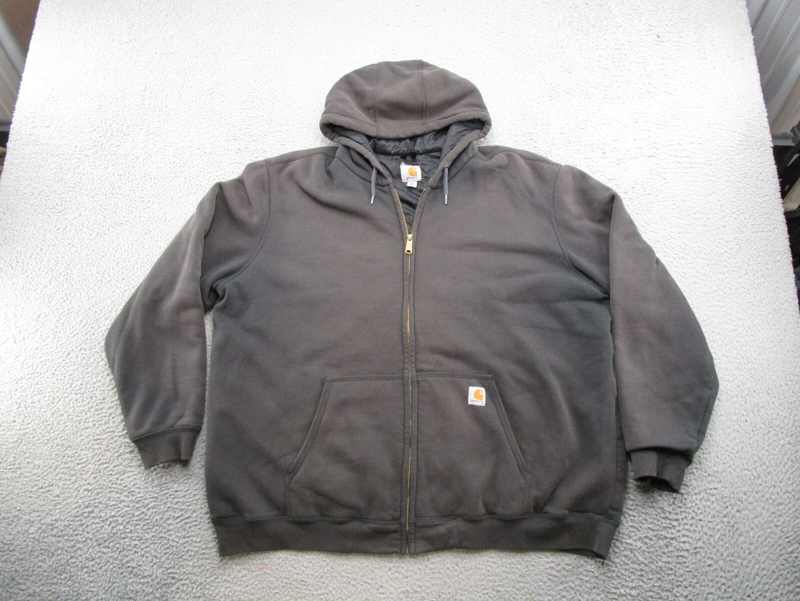 Carhartt Rain Defender Jacket Hoodie Black Zip Up Quilt