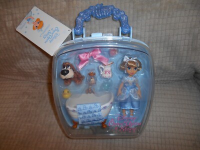 CINDERELLA DISNEY'S ONCE UPON A STORY MINI DOLL PLAYSET 5''  NWT NEW! with Bruno