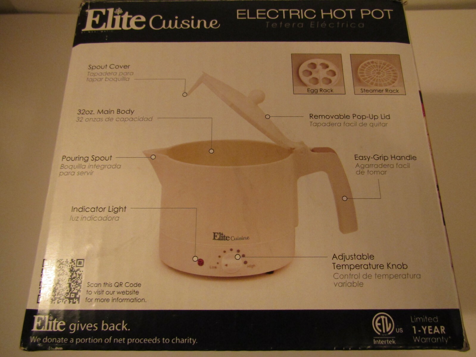 Elite Cuisine Electric Hotpot Open Box