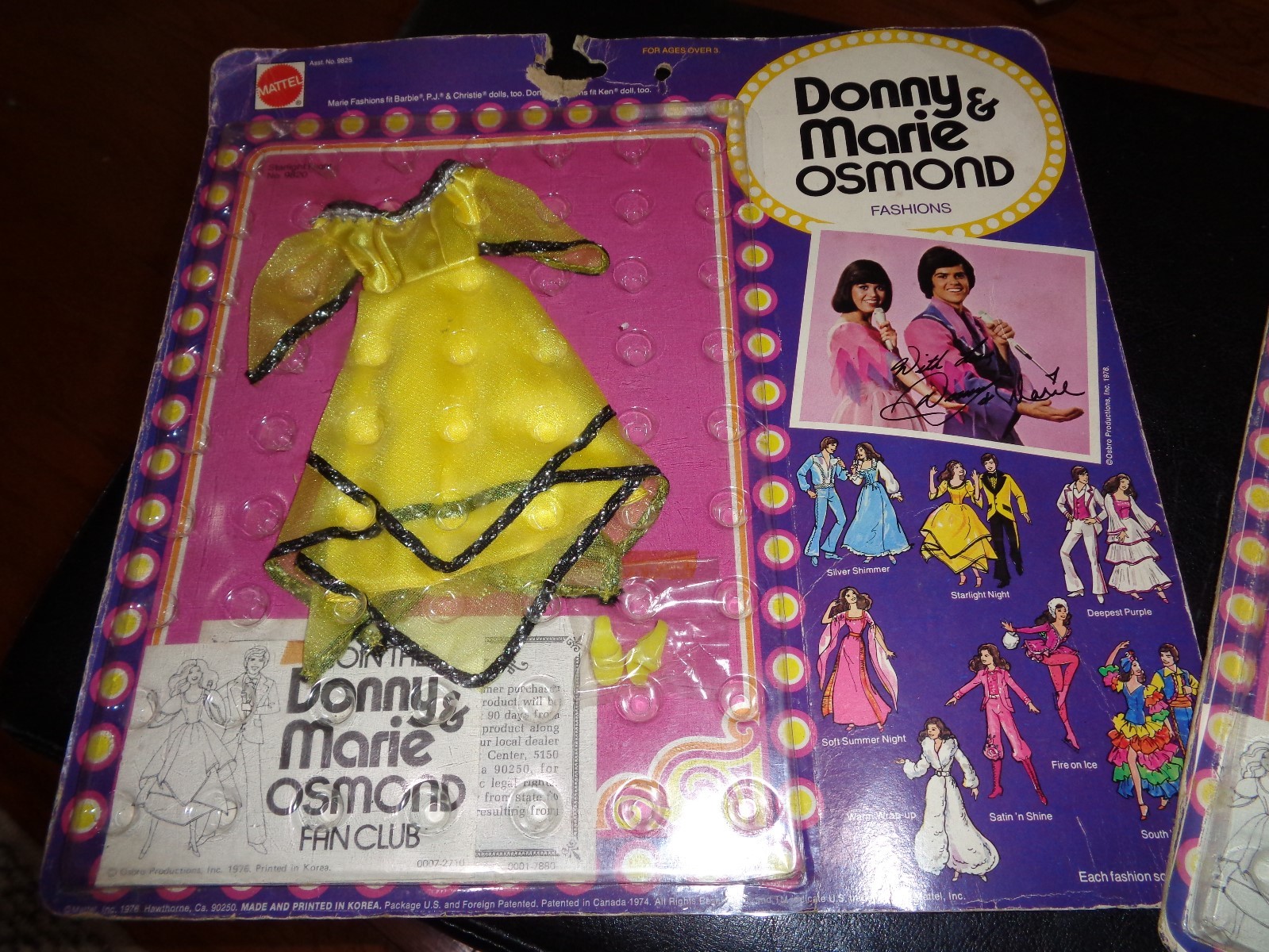 Vintage 1976 Donny & Marie Osmond TV Fashions NIP Starlight Night 9820 9816 Lot