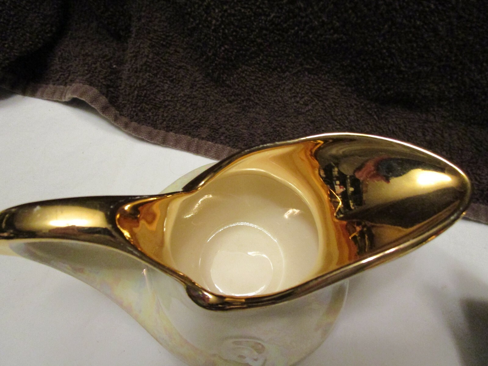 Vintage Pearlescent & Gold Sugar and Creamer #70 ( China Co.?)