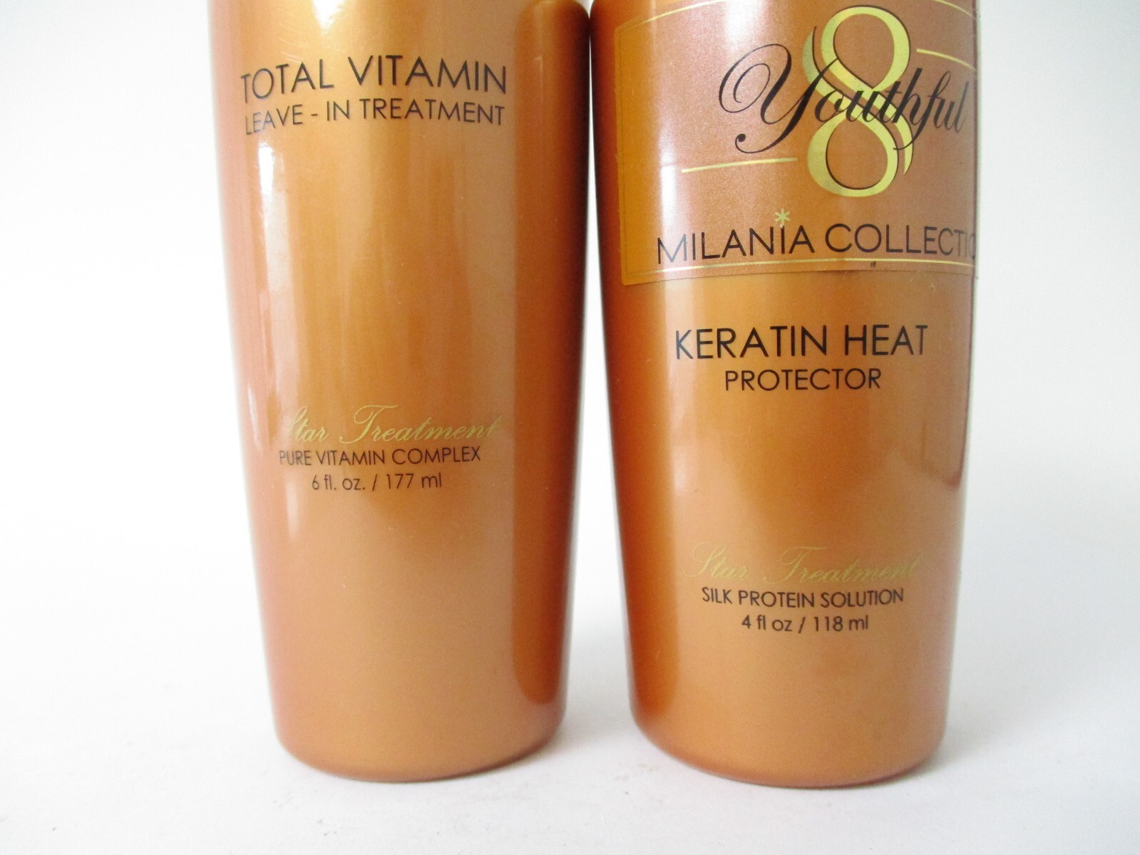 Milania Collection Total Vitamin Leave in Treatment 6 oz & Keratin Heat 4 oz