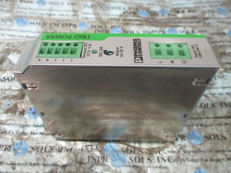 Phoenix Contact Trio-ps/1ac/12dc/5 Dc Power Supply 12vdc 5a 2866475 *tested*