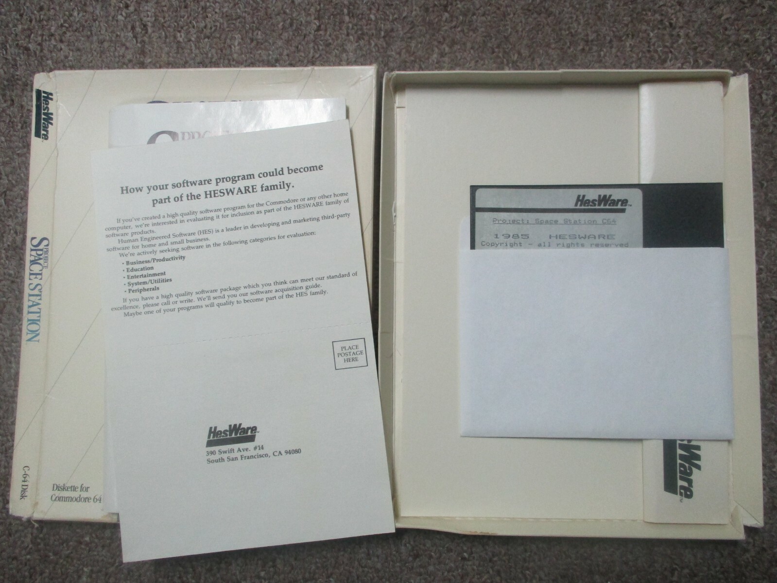 COMMODORE 64/128 PROJECT SPACE STATION 1987