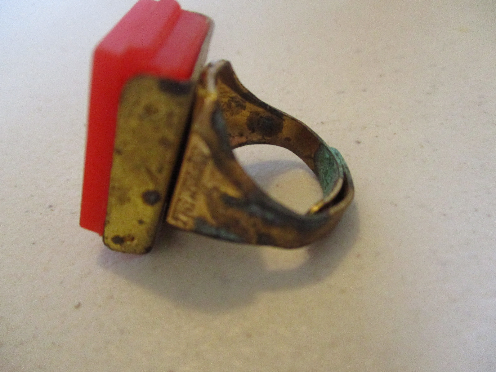 Vintage 1940S Roy Rogers Toy Photo of Roy Inside Cereal Premium Brass Ring!