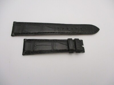 CHOPARD Black Genuine Leather 20mm x 16mm Watch Strap Bands 115mm & 75mm