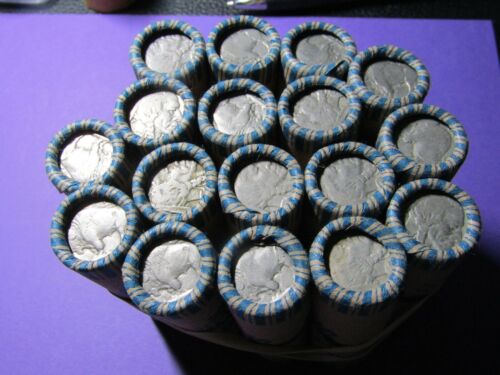 1 Roll of 40 Full Date Buffalo Head Nickels - Coins Mostly 1930