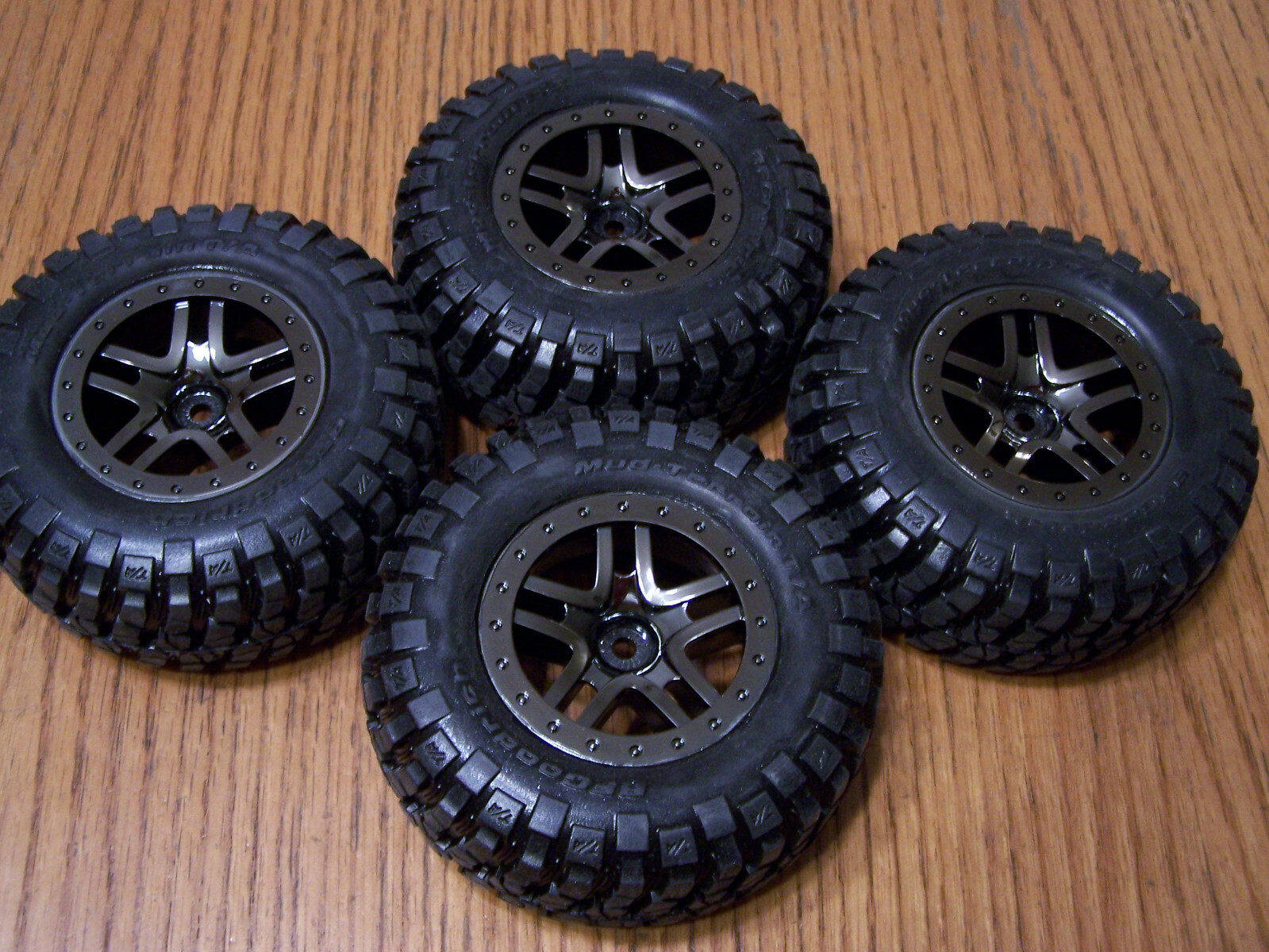 Fit Traxxas 1 10 Ultimate Slash 4x4 BF Goodrich S1 Tires 12mm Black Chrome Wheel