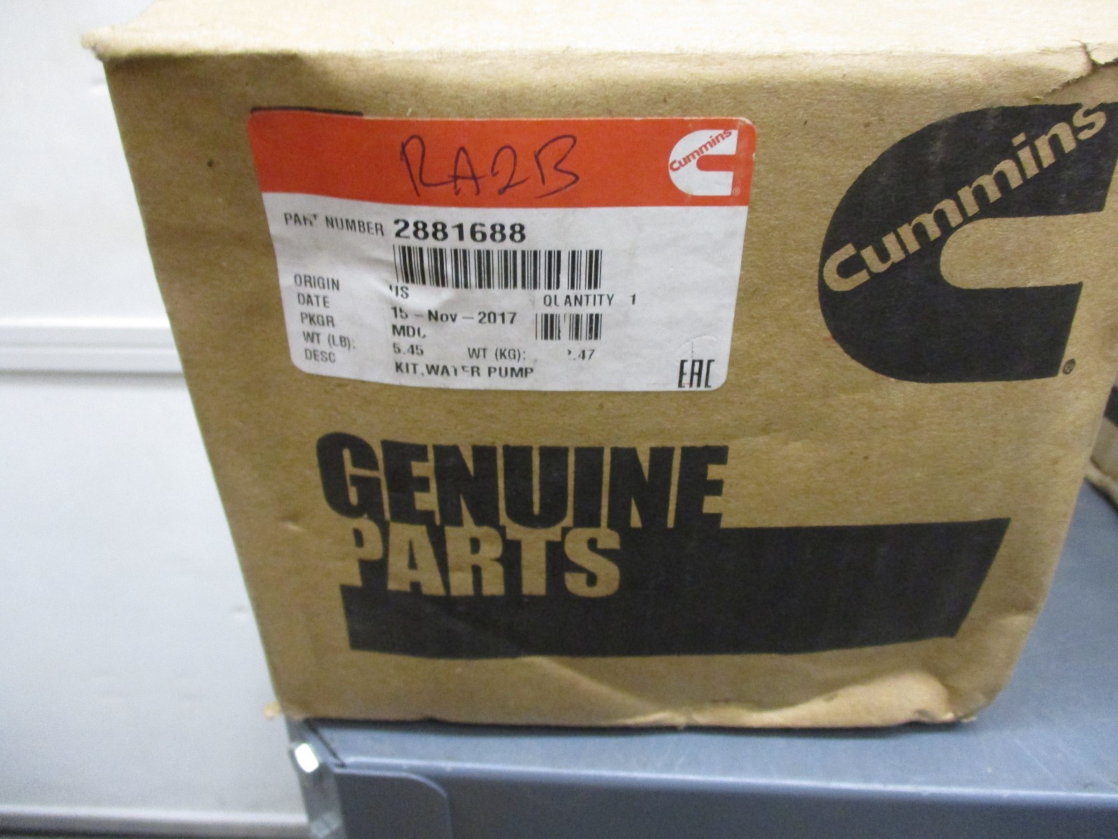 Cummins 2881688 Water Pump KIT | 0707581434421 | Water Pump Kit