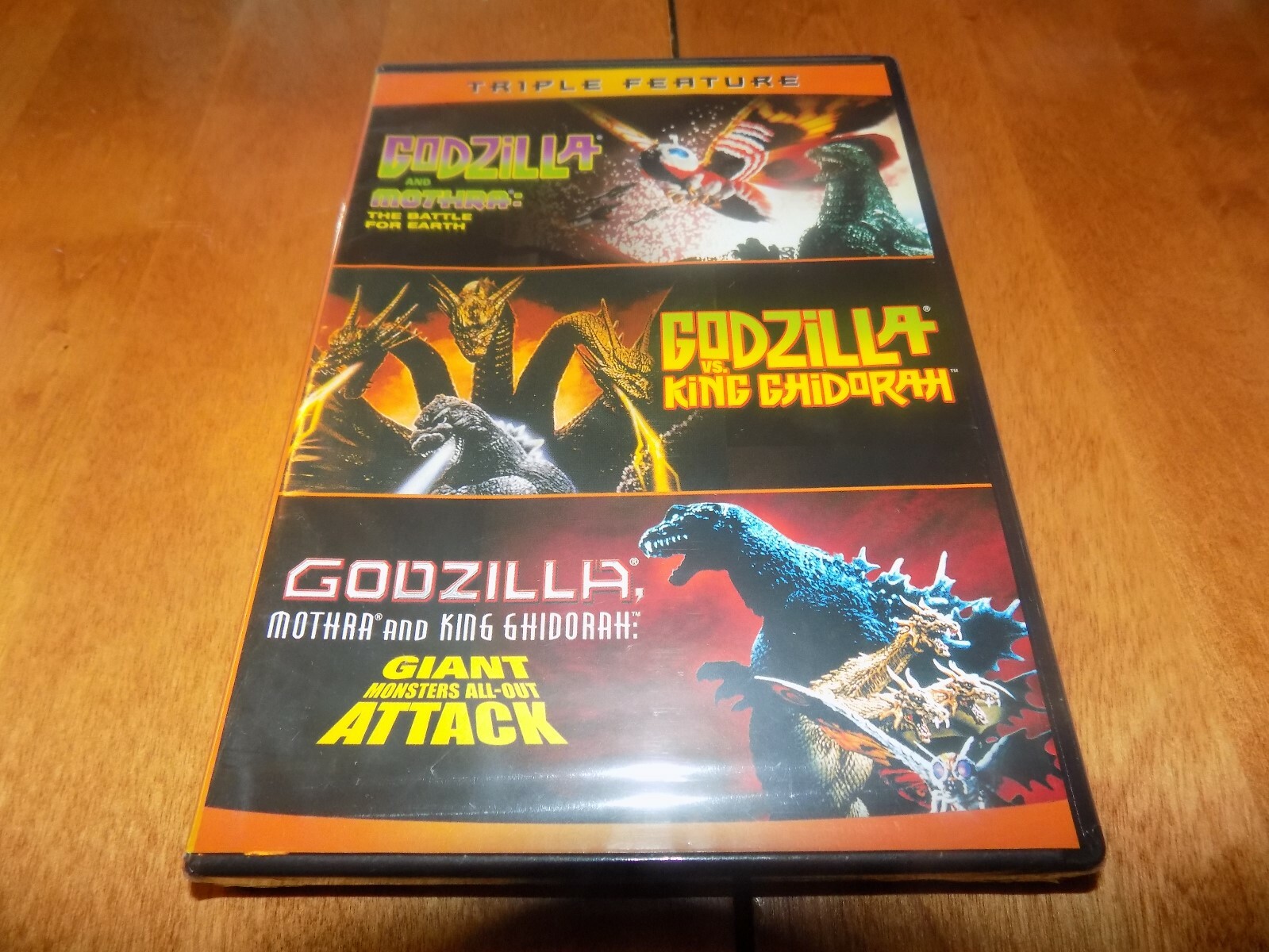 TRIPLE FEATURE GODZILLA Mothra King Ghidorah Japanese