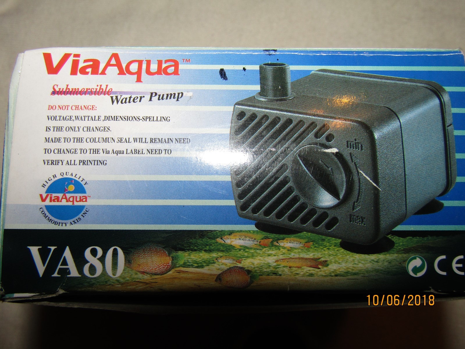 WATER PUMP-QUIET SALT OR FRESH WATER PUMP-- COMPACT--ELECTRIC-79GPH