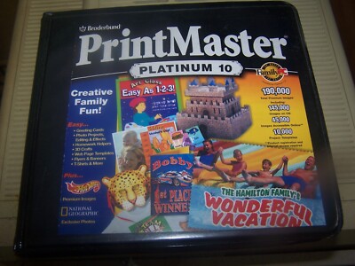 Print Software CDs: PrintMaster Platinum 10 ******Windows 95/98/2000 NT 4