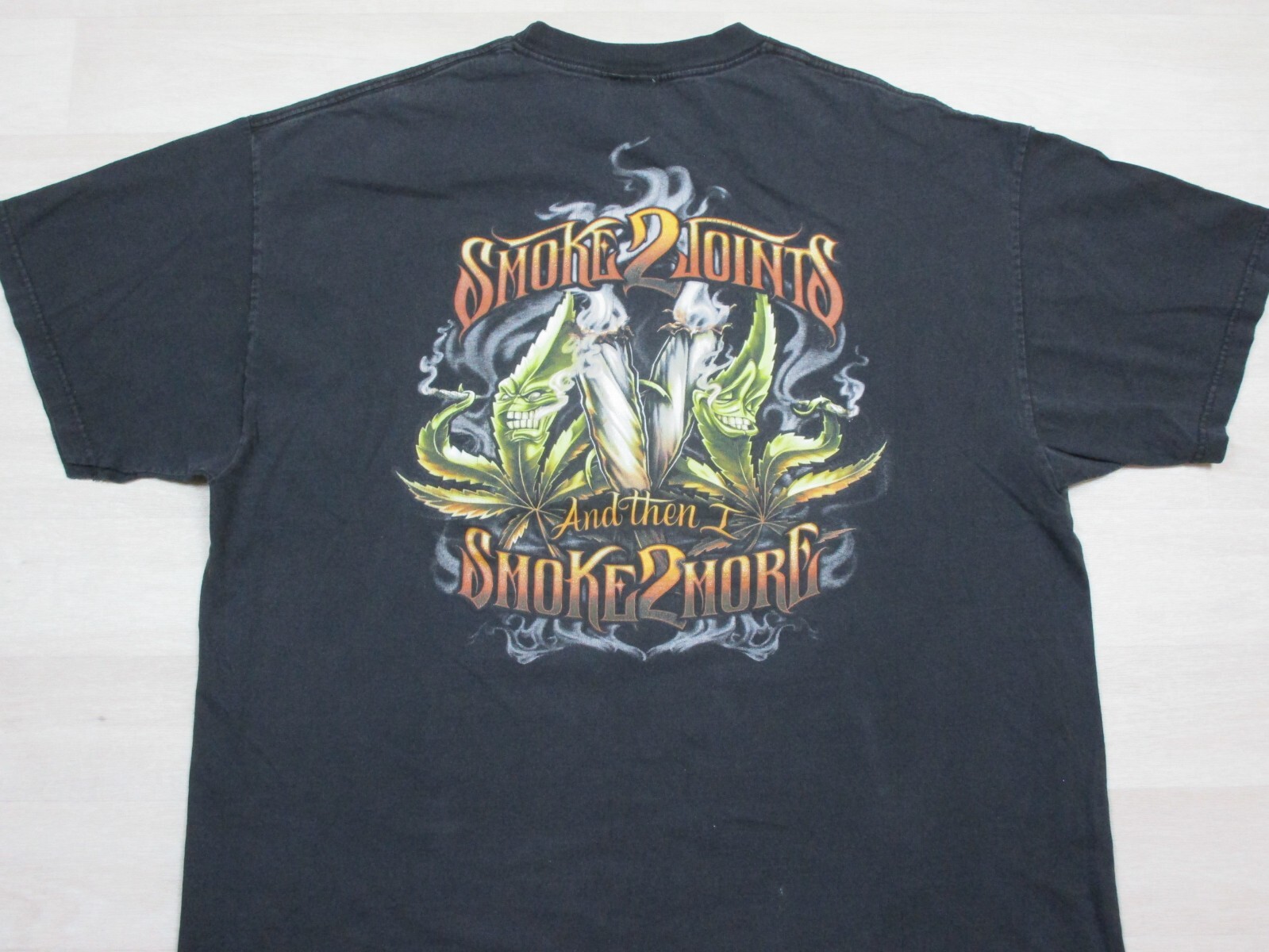 Vintage ODM T Shirt Faded Black Smoke 2 Joints and then I