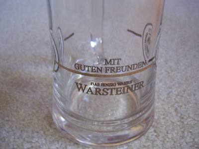 WARSTEINER .04L GLASS MUG