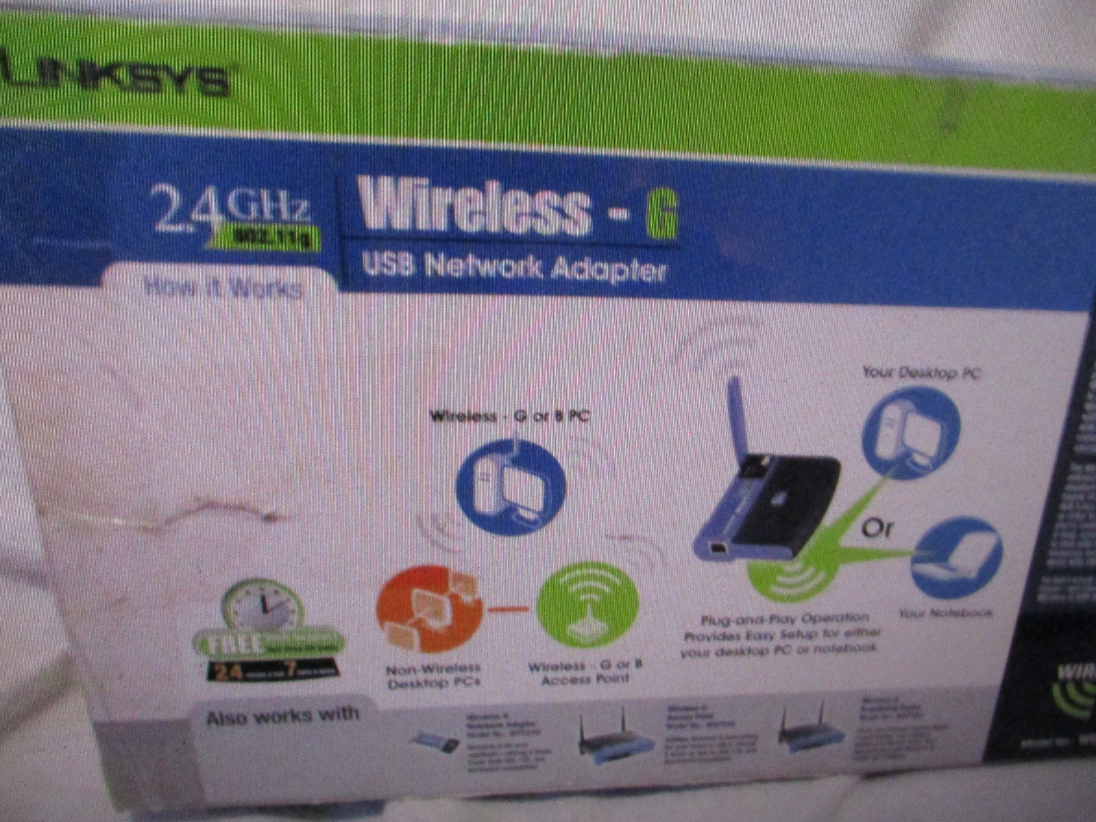 Linksys USB Wireless-G Network Adapter w/SpeedBooster 802.11b/g 54Mbps WUSB54GS