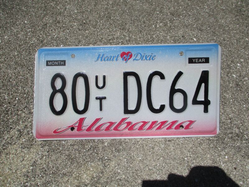 Alabama  UT  license plate # 80  DC64