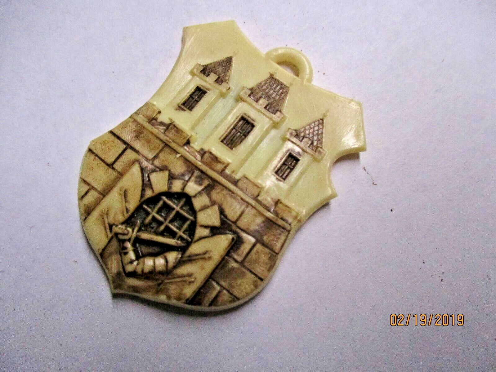 Old Fancy Celluloid ? Keychain Fob PRAHA