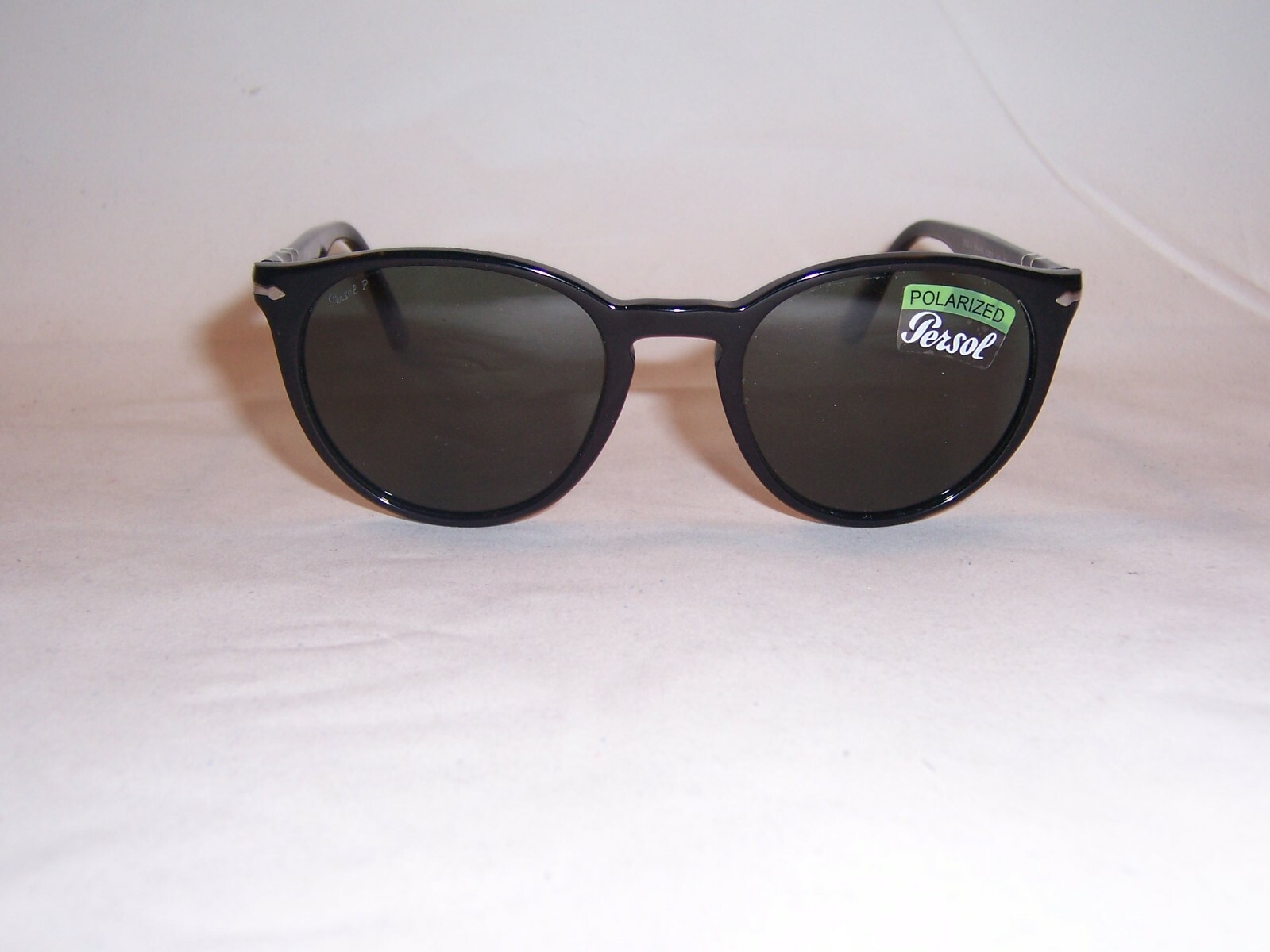 Pre-owned Persol Sunglasses Po 3152/s 901458 Black/green Polarized 52mm Authentic