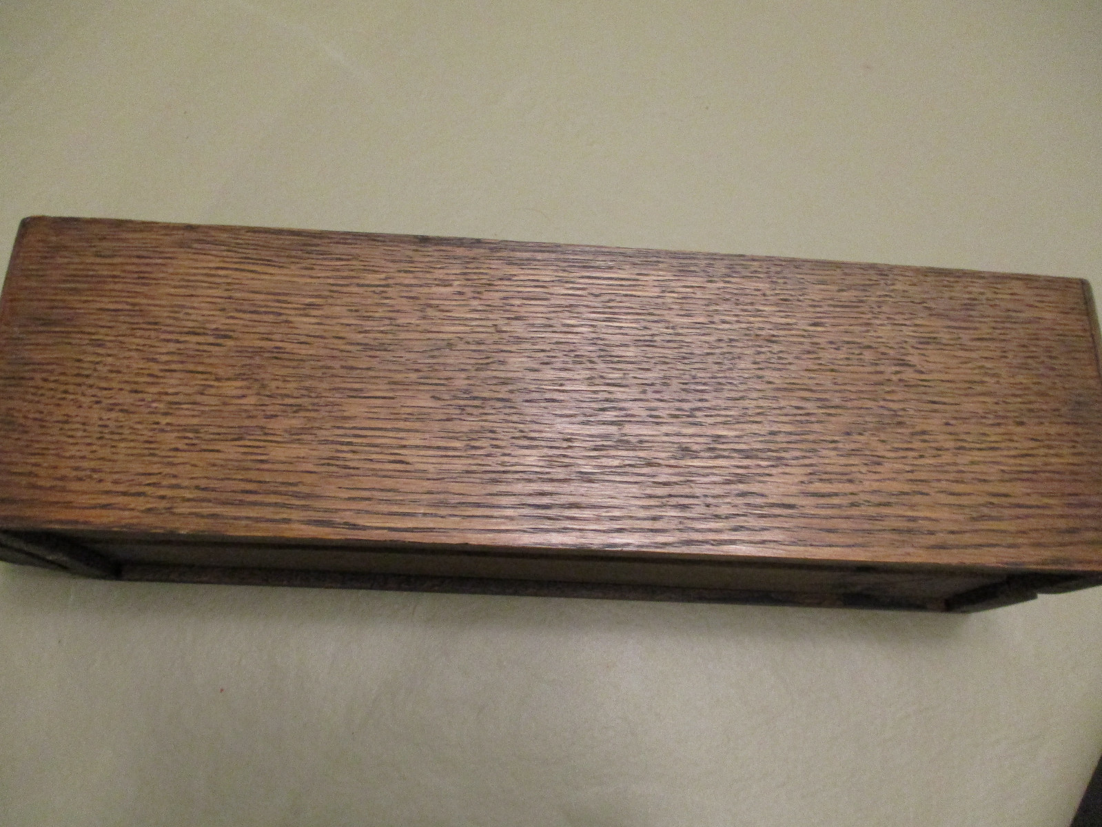 vintage antique wooden oak sewing machine drawer