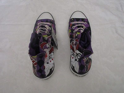 Pre-owned Converse Chuck Taylor High Top Purple Harley Quinn Size 10m 12w Sneakers Joker