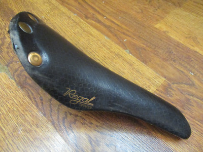 ORIGINAL VINTAGE SELLE SAN MARCO REGAL GIRARDI BLACK LEATHER