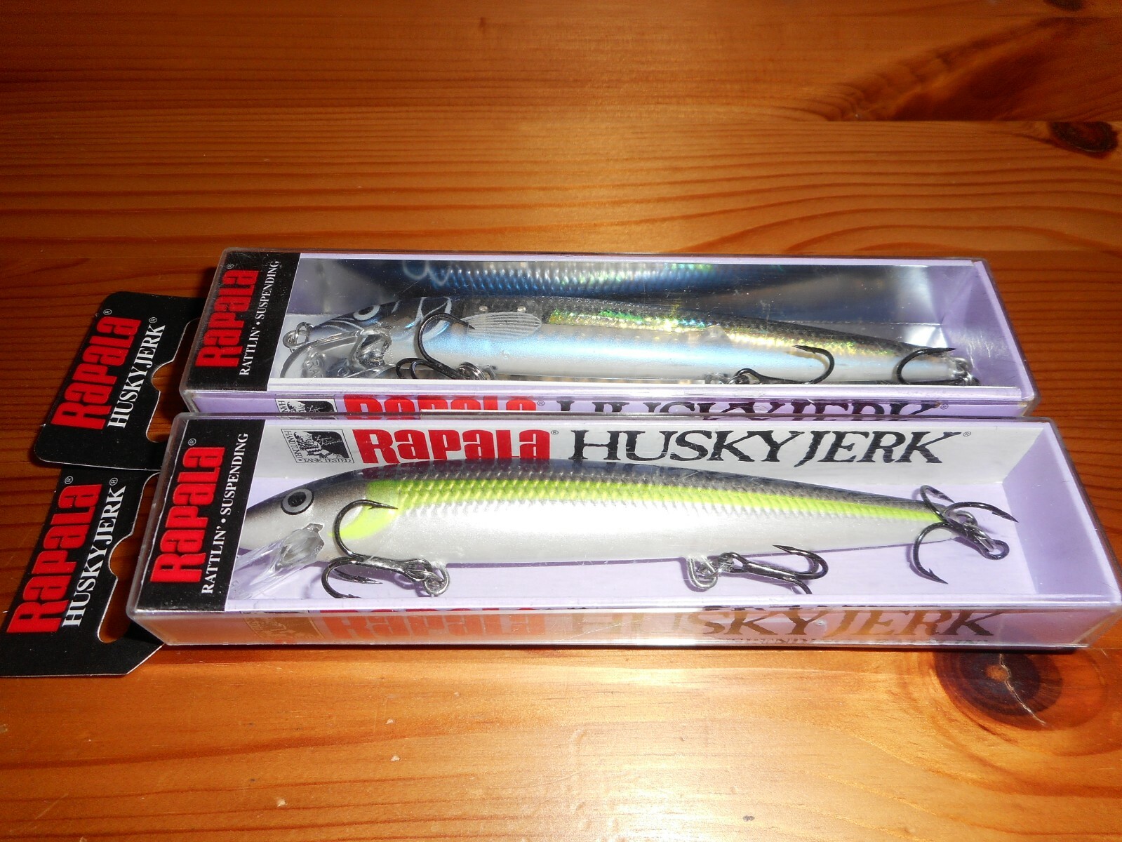 (2) Набор разноцветных наживок для джерка Rapala Husky Jerks, модель HJ-12, 4 3/4 дюйма — НОВИНКА!