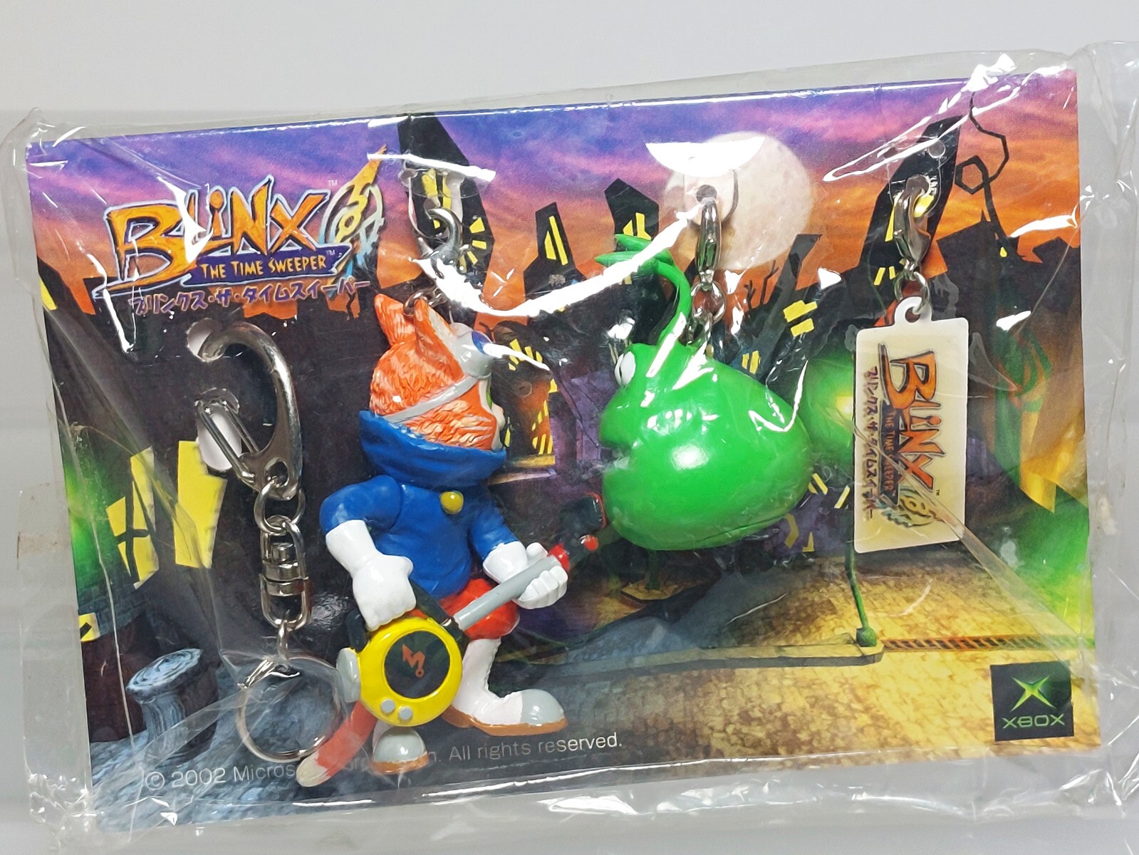 希少 ブリンクス・ザ・タイムスイパー キーホルダー XBOX 2002年 Blinx The Time Sweeper Keychain Figure Microsoft 2002 ‎Xbox