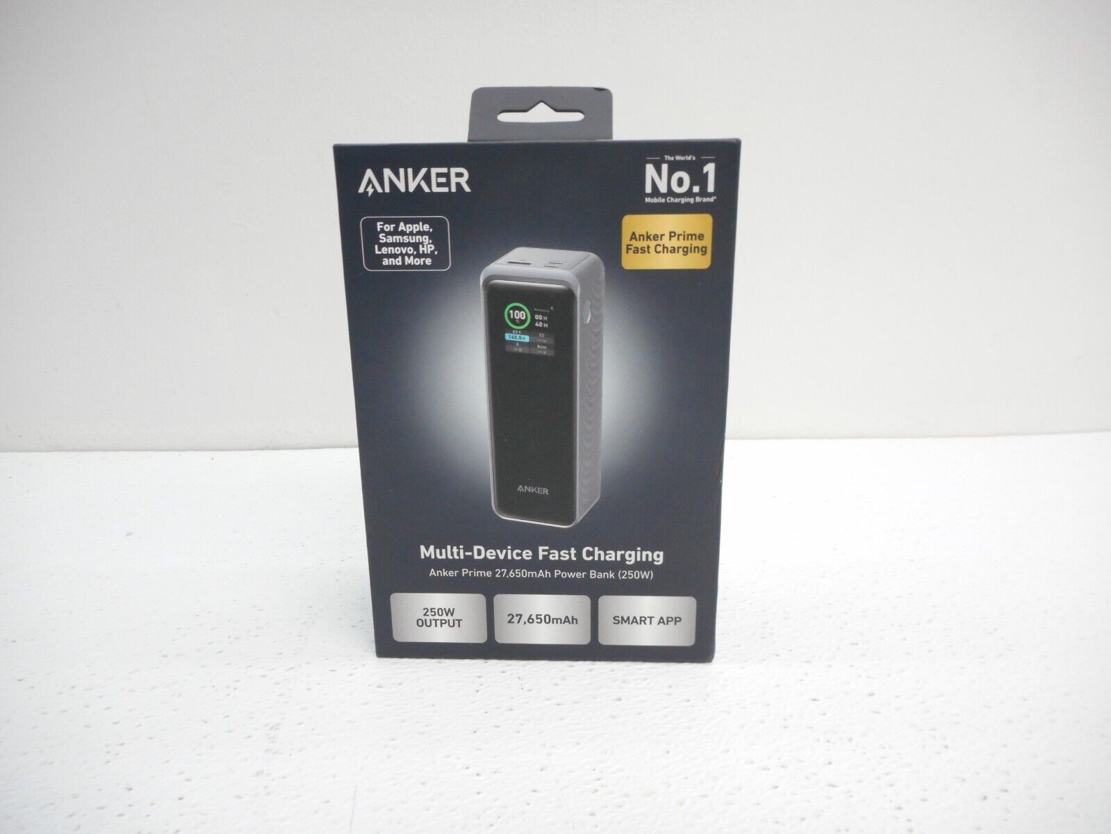 Anker Prime Power Bank 27650mAh 3-Port 250W Portable Charger 99.54Wh w/Smart NEW | eBay Anker Prime Power Bank 27650mAh 3-Port 250W Portable Charger 99.54Wh w/Smart NEW | eBay