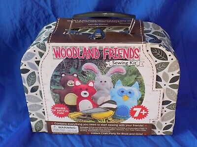 Woodland Friends Sewing Kit w/ Carry Case Felt Animal Projects Hours of Fun
