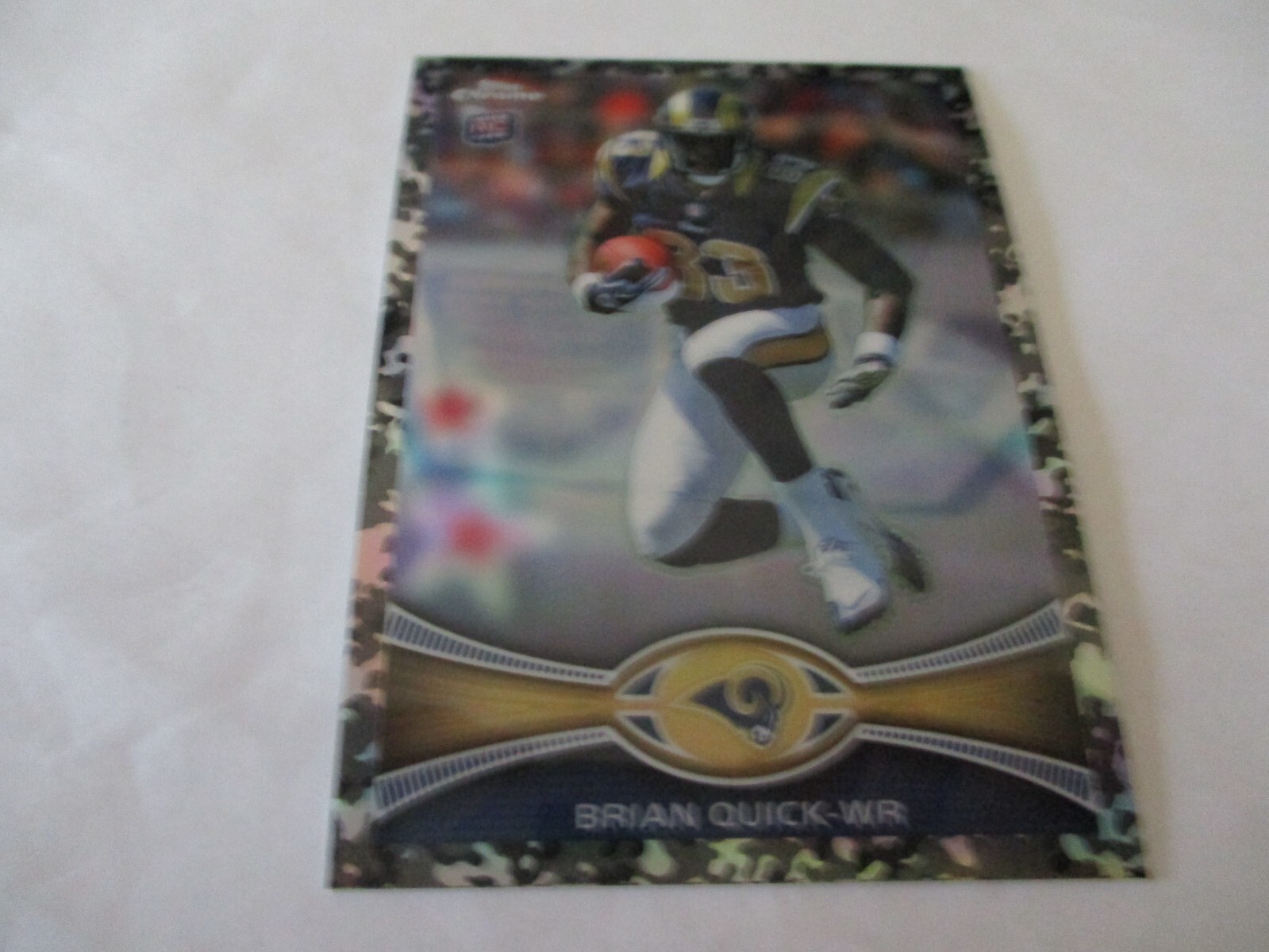 2012 Topps Chrome Camo Refractor Rookie Brian Quick Serial #331/499 Card #99. rookie card picture