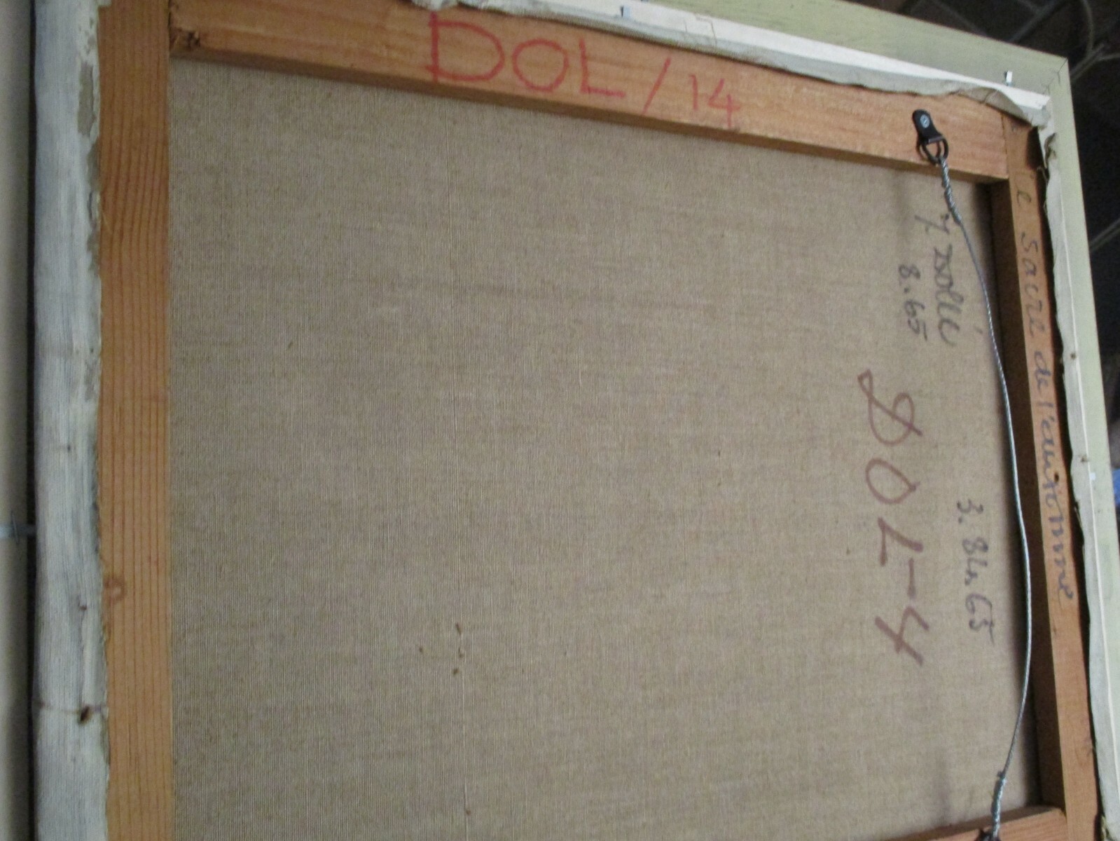 VINTAGE ABSTRACT OIL PAINTING FRANCE FRENCH LISTED CUBIST CUBISM MODERNISM 1965