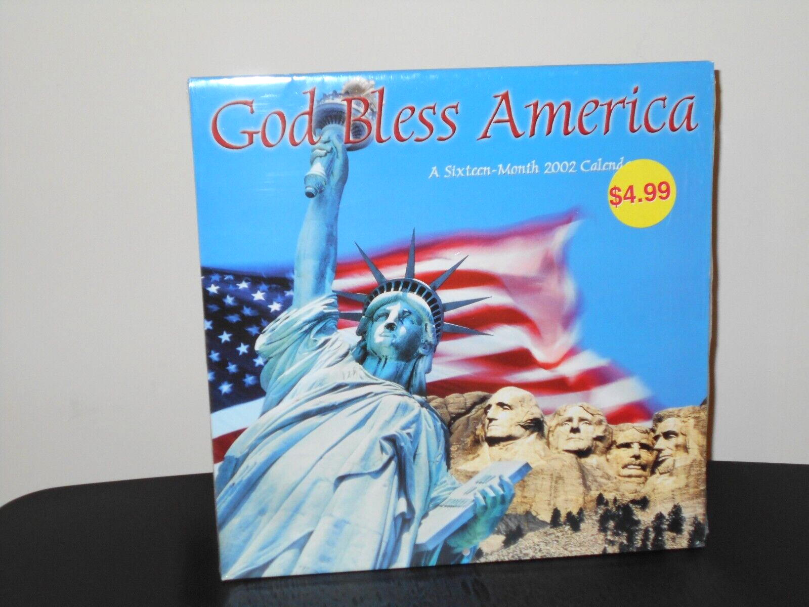GOD BLESS AMERICA 16-Month 2002 Calendar, New, Sealed in