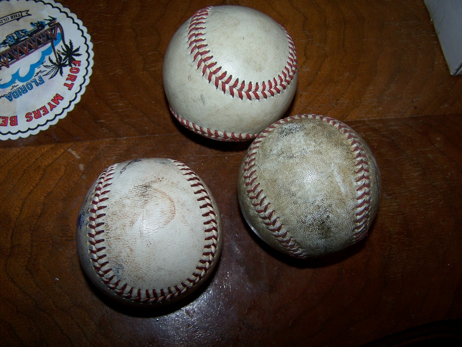 Lot of 3 Vintage Baseballs